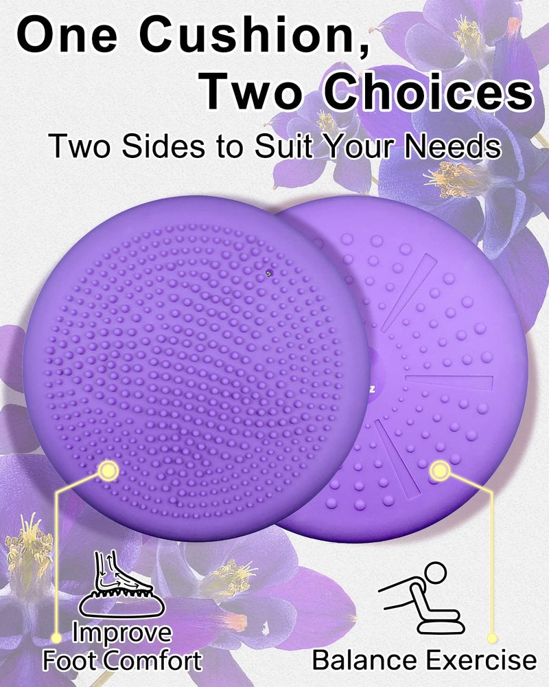 Tumaz Wobble Cushion - Wiggle Seat to Improve Sitting Posture & Stay Focused for Sensory Kids, Balance Disc to Relief Back Pain & Core Strength & Flexible Seating [Extra Thick, Pump Included] - Image 2
